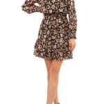 Floral Ruffle Long Sleeve Minidress