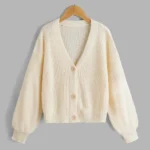 Kids Everyday Tween Girl Drop Shoulder Ribbed Knit Cardigan