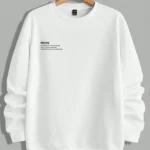 Men’s Knitted Casual Sweatshirt With Slogan Print And Round Neck